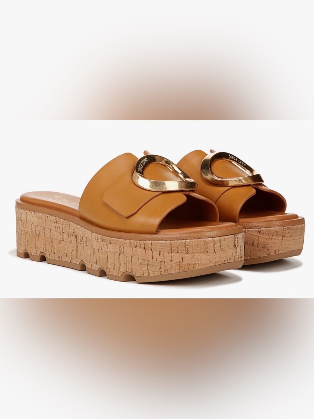 Hoda Cork Platform Slide Sandals